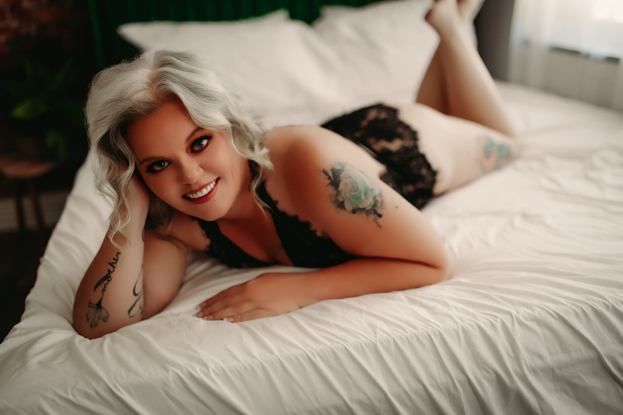 Professional Marmalade boudoir portrait photographed near Seymour, Indiana
